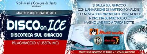 Disco on Ice martedì 30 dicembre al pallazzetto del ghiaccio di Ussita (Macerata)