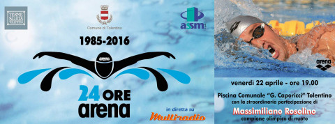 Multiradio live - 24 ore di nuoto Arena - 22 e 23 aprile Tolentino (Macerata)