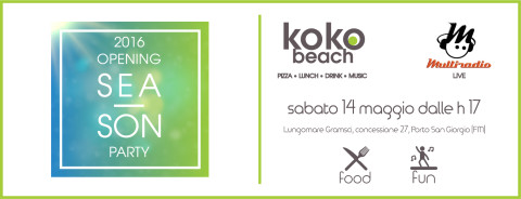 Sabato 14 Maggio in diretta dallo chalet KOKO BEACH di Porto San Giorgio !