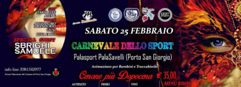 Multiradio Live sabato 25 febbraio sera - carnevale dello Sport al palaSavelli di Porto San Giorgio 